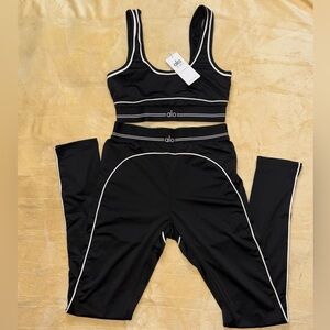 Alo Black and White Activewear Set